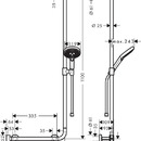 Sprchov souprava 120/Unica'Comfort 110 R, chrom