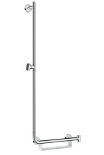 Hansgrohe Unica Sprchová tyč 1100 mm, levá, bílá/chrom 26403400