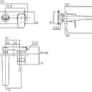 Pkov umyvadlov baterie pod omtku - vvod 180 mm, chrom