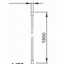 Sprchov hadice SimiFlex, 1800mm, kartovan ocel