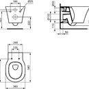 Zvsn klozet 340 x 365 x 480 mm s AquaBlade technologi, bl