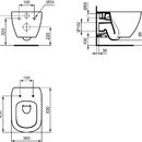 Závěsný klozet 360 x 530 x 337 mm s AquaBlade technologií, bílá