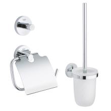 Grohe Essentials Sada doplk pro toaletu 3 v 1, chrom 40407001