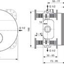 Sprchov senzorov baterie pod omtku, regulace teploty na tle baterie (baterie 6V), chrom