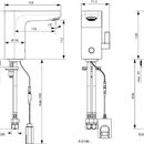 Umyvadlov senzorov baterie smovac (baterie - 6V), chrom