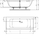 Vana DUO 1700 x 750 mm, bl