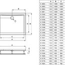 Sprchov vanika 1000 x 700 mm, bl