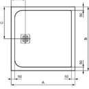 Sprchov vanika 1000 x 1000 mm, betonov ed