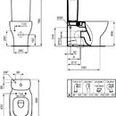 Kombinan klozet 360 x 660 x 400 mm s AQUABLADE technologi, bl