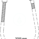 Sprchov hadice Metalflex 2000 mm, chrom