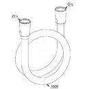 Sprchov hadice Suparaflex 1600 mm, matn ern