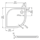 vanika z litho mramoru 90cm tvrtkruh R550 - ROLTECHNIK DREAM-M - SANIPRO /900