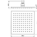 Hlavov horn sprcha 20x20cm - tvercov horn sprcha ARTTEC TS804