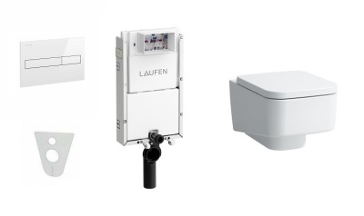 LAUFEN TW1 SET AW1BLPH + bl tlatko LAUFEN AW1 + kapotovan hranat klozet LAUFEN PRO s oplachovm kruhem + originln hranat sedtko LAUFEN PRO