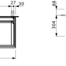 LAUFEN PRO S skka 81,0 x 45,0cm bez umyvadla