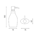 Nimco - Ava - Dávkovač tekutého mýdla, pumpička plast - AV 15031-05