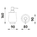 Nimco - Lada stojánková - Dávkovač tekutého mýdla, pumpička plast - 1031LA-26