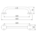 Nimco - Madla - Madlo 400x25 mm - BM 7235-18