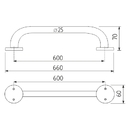 Nimco - Madla - Madlo 600x25 mm - BM 7635-18