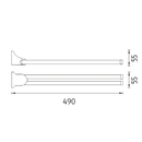 Nimco - Monolit - Drk na runky oton, 49 cm. - MO 4096-26