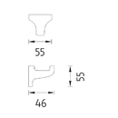 Nimco - Monolit - Háček jednoduchý - MO 4054-26