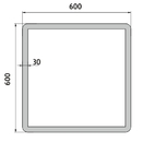 Nimco - OBDELNKOV - OBL ROHY - LED zrcadlo 600x600 - ZP 19066