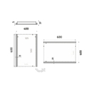 Nimco - OBDELNKOV - OSTR ROHY - LED zrcadlo 400x600 - ZP 11000