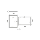 Nimco - OBDELNKOV - OSTR ROHY - LED zrcadlo 400x600 - ZP 13000