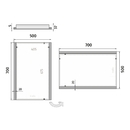 Nimco - OBDELNKOV - OSTR ROHY - LED zrcadlo 500x700 - ZP 11001