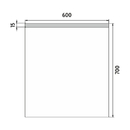 Nimco - OBDELNKOV - OSTR ROHY - LED zrcadlo 600x700 - ZP 8002