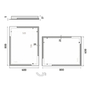 Nimco - OBDELNKOV - OSTR ROHY - LED zrcadlo 600x800 - ZP 14002