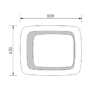 Nimco - OBDELNKOV - OSTR ROHY - LED zrcadlo 650x800 - ZP 7001