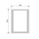 Nimco - OBDELNKOV - OSTR ROHY - LED zrcadlo 800x600 - ZP 4001