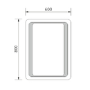 Nimco - OBDELNKOV - OSTR ROHY - LED zrcadlo 800x600 - ZP 5001