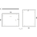 Nimco - OBDELNKOV - OSTR ROHY - LED zrcadlo 900x700 - ZP 13019