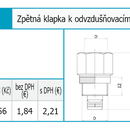 Novaservis Zpětná klapka k odvzdušňovacímu ventilu 1/2" RA604/15