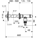 SCHELL - POLAR nezámrzný ventil pro instalaci přes zeď 1/2" (antivandal)